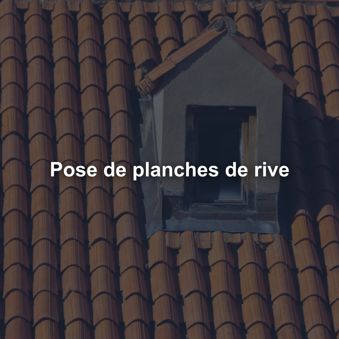 Pose de planches de rive
