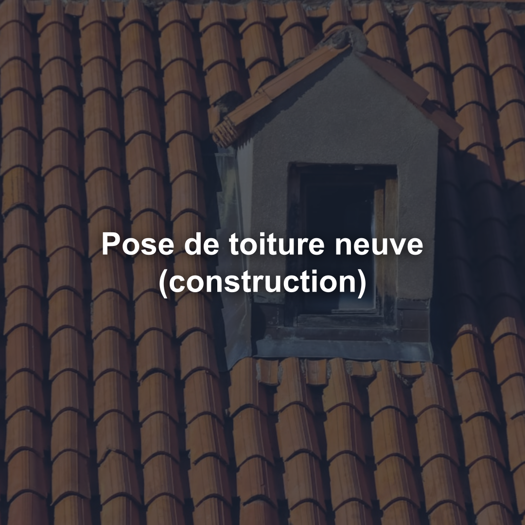 Pose de toiture neuve (construction)