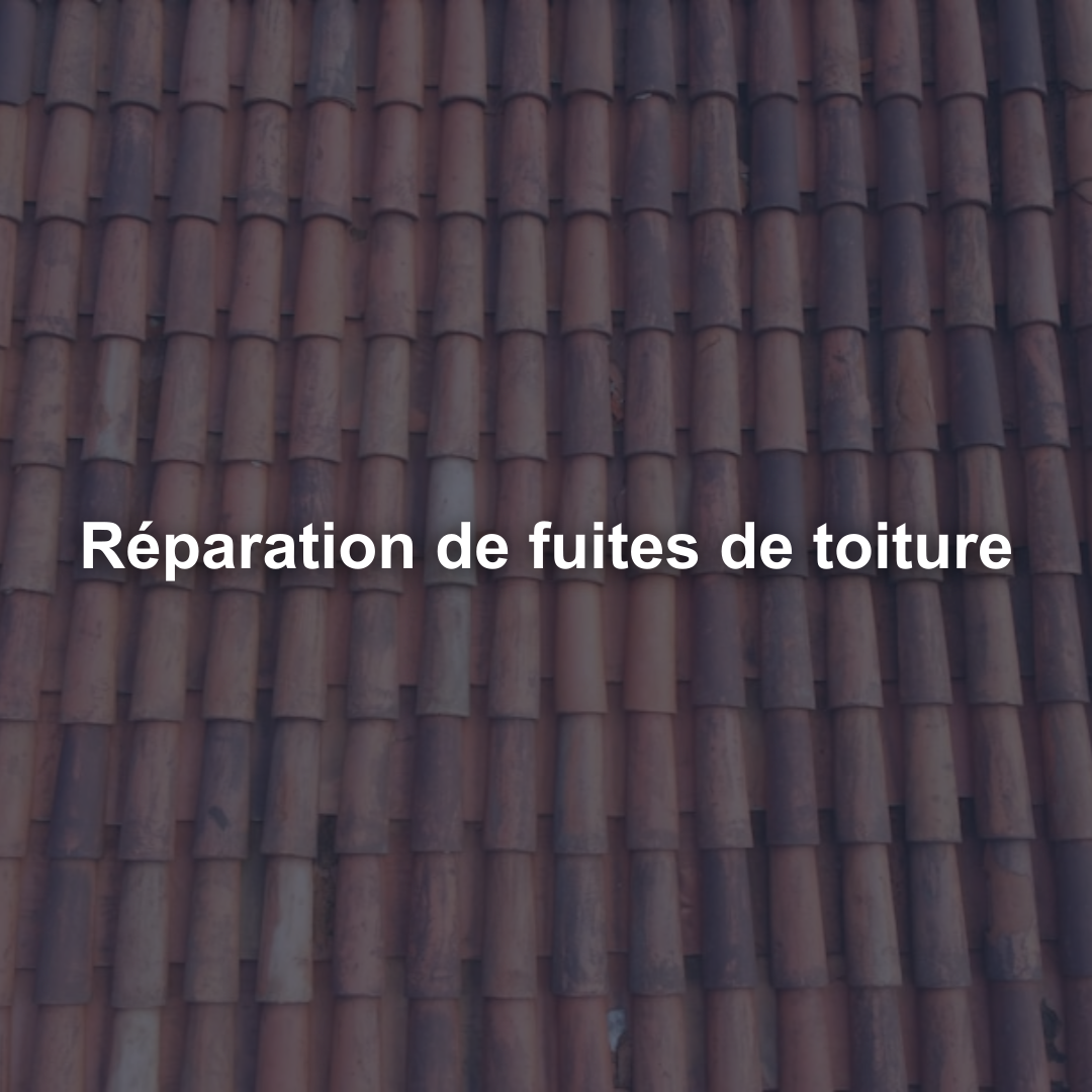 Réparation de fuites de toiture